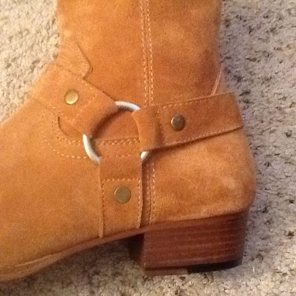 FR LANCELOT HARNESS TAN LEATHER MOTO BOOTS SHOES sz 46, AMAZING - Picture 4 of 6